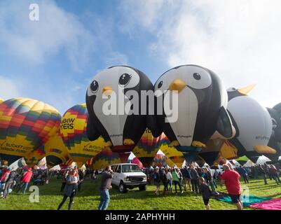 Albquerque, 4. Oktober: Morgenansicht des berühmten Albuquerque International Balloon Fiesta Events am 4. Oktober 2019 in Albquerque, New Mexico Stockfoto