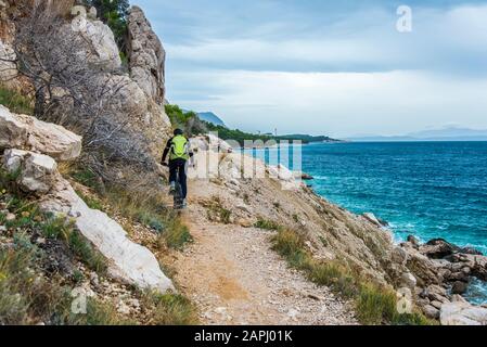 Baska voda, Promajna, Krvavica, Makarska Stockfoto