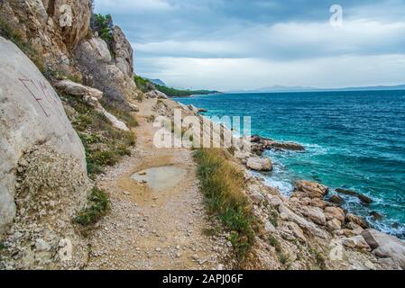 Baska voda, Promajna, Krvavica, Makarska Stockfoto