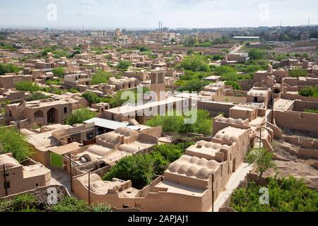 Blick über die Altstadt Meybod im Iran Stockfoto