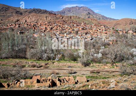 Altes Dorf Abyaneh in der Nähe der Stadt Natanz im Iran Stockfoto