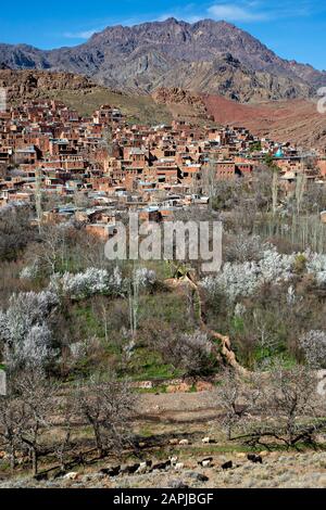 Altes Dorf Abyaneh in der Nähe der Stadt Natanz im Iran Stockfoto