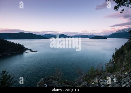 Sonnenuntergang über Horseshoe Bay, British Columbia, Kanada Stockfoto