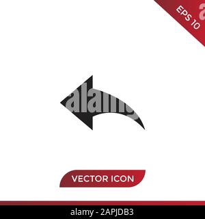 Symbol für den Antwortpfeil in modernem Design für Website und mobile App Stock Vektor