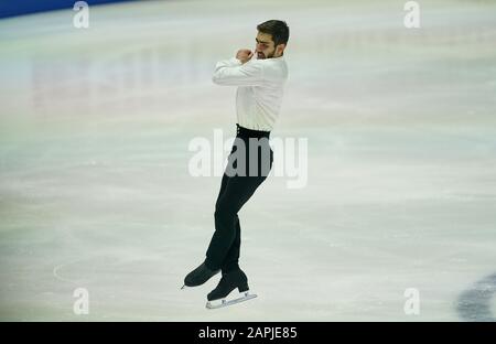 Steiermarkhalle, Graz, Österreich. Januar 2020. Slavik Hayrapetyan aus Armenien bei Den Herren Freies Skating bei ISU European Figure Skating Championats in der Steiermarkhalle, Graz, Österreich. Kredit: CSM/Alamy Live News Stockfoto