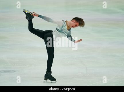 Steiermarkhalle, Graz, Österreich. Januar 2020. Vladimir Litvintsev aus Aserbaidschan bei Den Männern Freies Skating bei ISU European Figure Skating Championats in der Steiermarkhalle, in Graz, Österreich. Kredit: CSM/Alamy Live News Stockfoto