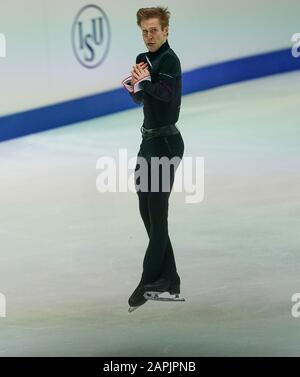 Steiermarkhalle, Graz, Österreich. Januar 2020. Alexander Samarin aus Russland bei Den Herren Freies Skating bei ISU European Figure Skating Championats in der Steiermarkhalle, in Graz, Österreich. Kredit: CSM/Alamy Live News Stockfoto