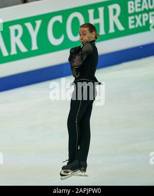 Steiermarkhalle, Graz, Österreich. Januar 2020. Larry Loupolover aus Bulgarien bei Den Herren Free Skating bei ISU European Figure Skating Championats in der Steiermarkhalle, in Graz, Österreich. Kredit: CSM/Alamy Live News Stockfoto