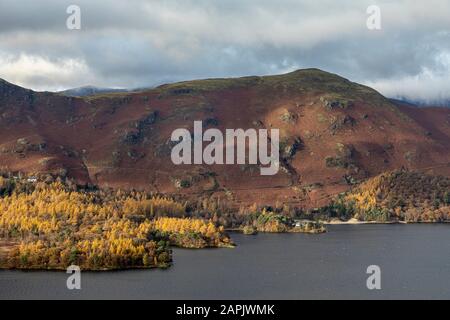 Catbells im Herbst aus überraschender Sicht in der Nähe des keswick Lake District Stockfoto