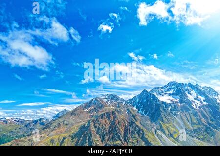 Österreichische alpen Berge Sommerlandschaft bei Soelden Stockfoto