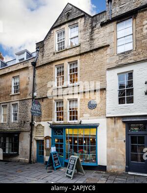 Sally Lunn's Eating House - das älteste Haus in Bath in Bath, Somerset, Großbritannien am 23. Januar 2020 Stockfoto