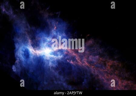 A beautiful galaxy with stars in vibrant purple colors. Elements of this image were furnished by NASA. Stockfoto
