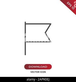 Vektor des Flaggensymbols. Einfaches Flaggenzeichen in modernem Design für Website und mobile App. EPS10 Stock Vektor