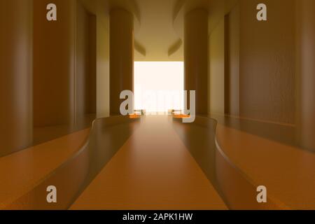 3D-Darstellung von Hintergründen abstrakt. 3D-Darstellung einfacher Geometrischer Darstellung Stockfoto