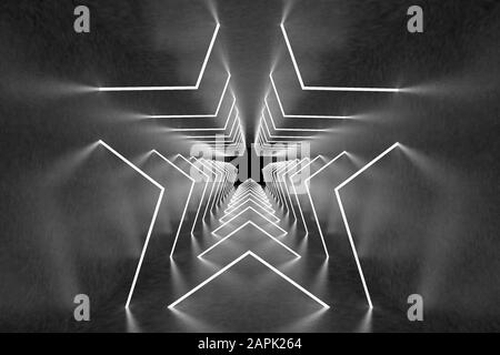 3D-Darstellung von Hintergründen abstrakt. 3D-Darstellung einfacher Geometrischer Darstellung Stockfoto