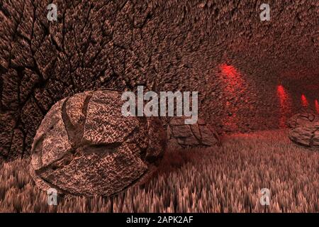 3D-Darstellung von Hintergründen abstrakt. 3D-Darstellung einfacher Geometrischer Darstellung Stockfoto