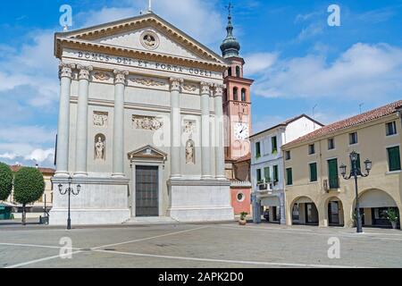 Kathedrale am Hauptplatz der Stadt Cittadella, Veneto, Padova, Itay Stockfoto