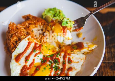 Huevos Rancheros Lifestyle Frühstück Stockfoto