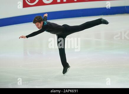 Steiermarkhalle, Graz, Österreich. Januar 2020. Mark Gorodnitsky von Israel bei Den Männern Freies Skating bei ISU European Figure Skating Championats in der Steiermarkhalle, in Graz, Österreich. Kredit: CSM/Alamy Live News Stockfoto