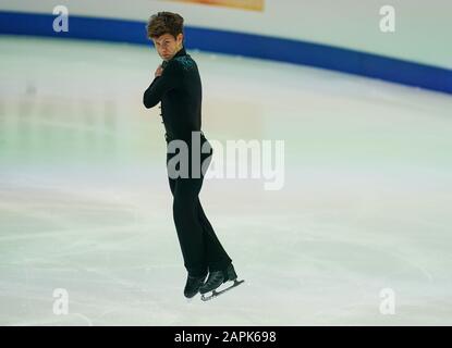 Steiermarkhalle, Graz, Österreich. Januar 2020. Mark Gorodnitsky von Israel bei Den Männern Freies Skating bei ISU European Figure Skating Championats in der Steiermarkhalle, in Graz, Österreich. Kredit: CSM/Alamy Live News Stockfoto