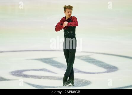 Steiermarkhalle, Graz, Österreich. Januar 2020. Matteo Rizzo aus Italien bei Den Herren Freies Skating bei ISU European Figure Skating Championats in der Steiermarkhalle, in Graz, Österreich. Kredit: CSM/Alamy Live News Stockfoto