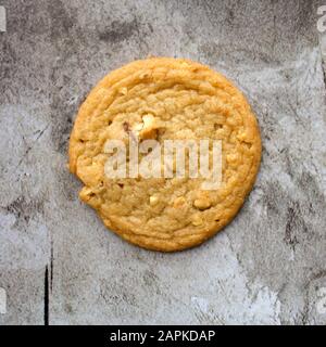 Weiße Schokolade Macadamia-Nuss Cookie Stockfoto