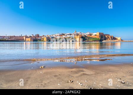 Kasbah von Udayas Festung in Rabat Marokko. Kasbah Udayas ist alten Attraktion von Rabat Marokko Stockfoto