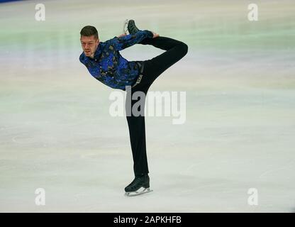 Steiermarkhalle, Graz, Österreich. Januar 2020. Paul Fentz von Deutschland bei Den Herren Freies Skating bei ISU European Figure Skating Championats in der Steiermarkhalle, Graz, Österreich. Kredit: CSM/Alamy Live News Stockfoto