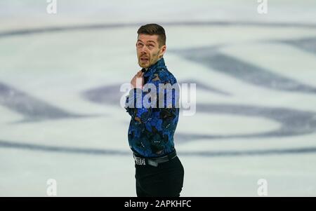 Steiermarkhalle, Graz, Österreich. Januar 2020. Paul Fentz von Deutschland bei Den Herren Freies Skating bei ISU European Figure Skating Championats in der Steiermarkhalle, Graz, Österreich. Kredit: CSM/Alamy Live News Stockfoto