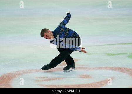 Steiermarkhalle, Graz, Österreich. Januar 2020. Paul Fentz von Deutschland bei Den Herren Freies Skating bei ISU European Figure Skating Championats in der Steiermarkhalle, Graz, Österreich. Kredit: CSM/Alamy Live News Stockfoto