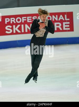 Steiermarkhalle, Graz, Österreich. Januar 2020. Deniss Vasiljevs aus Lettland bei Den Herren Freies Skating bei ISU European Figure Skating Championats in der Steiermarkhalle, Graz-Österreich. Kredit: CSM/Alamy Live News Stockfoto