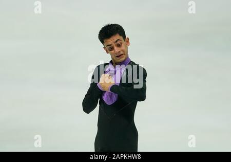 Steiermarkhalle, Graz, Österreich. Januar 2020. Artur Danielian von Russland bei Den Herren Freies Skating bei ISU European Figure Skating Championats in der Steiermarkhalle, in Graz, Österreich. Kredit: CSM/Alamy Live News Stockfoto