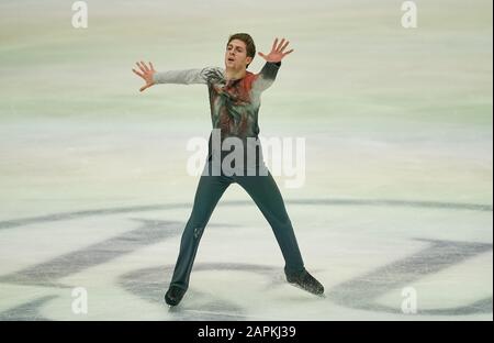 Steiermarkhalle, Graz, Österreich. Januar 2020. Morisi Kvitelaschwili aus Georgien bei Den Männern Freies Skating bei ISU European Figure Skating Championats in der Steiermarkhalle, in Graz, Österreich. Kredit: CSM/Alamy Live News Stockfoto
