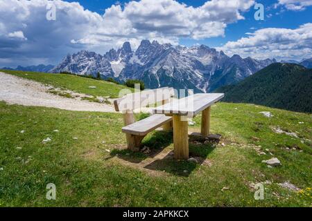 Eine Raststätte an der Plättzwiese in Südtirol Stockfoto