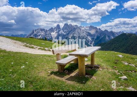 Eine Raststätte an der Plättzwiese in Südtirol Stockfoto