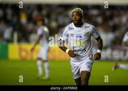 Santos, Brasilien. Januar 2020. Marinho do Santos während des Spiels zwischen Santos x Red Bull Bragantino in Vila Belmiro in Santos. Das Spiel gilt für die 1. Runde der Paulista 2020-Meisterschaft. Kredit: Richard Callis/FotoArena/Alamy Live News Stockfoto