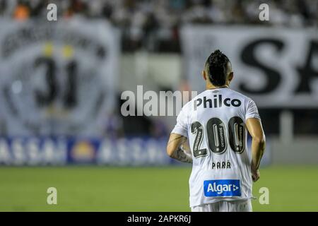 Santos, Brasilien. Januar 2020. Pará do Santos während des Spiels zwischen Santos x Red Bull Bragantino in Vila Belmiro in Santos. Das Spiel gilt für die 1. Runde der Paulista 2020-Meisterschaft. Kredit: Richard Callis/FotoArena/Alamy Live News Stockfoto