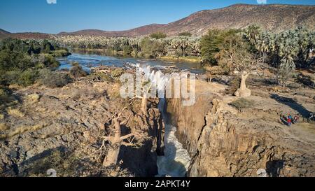 Luftaufnahme von Epupa Falls, Namibia Stockfoto