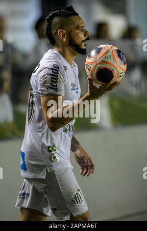 Santos, Brasilien. Januar 2020. Pará do Santos während des Spiels zwischen Santos x Red Bull Bragantino in Vila Belmiro in Santos. Das Spiel gilt für die 1. Runde der Paulista 2020-Meisterschaft. Kredit: Richard Callis/FotoArena/Alamy Live News Stockfoto