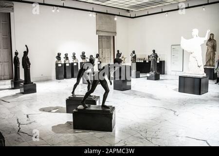 Athelete oder Korridor, Skulptur, Pompeji, Archäologisches Nationalmuseum, Neapel, Italien Stockfoto