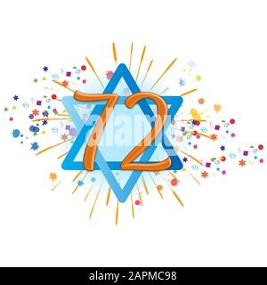 Israel 72 Unabhängigkeitstag, 8. Mai 2019, Yom ha'atzmaut Stockfoto