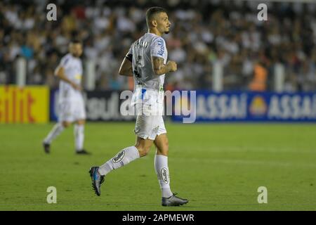 Santos, Brasilien. Januar 2020. Alison do Santos während des Spiels zwischen Santos x Red Bull Bragantino in Vila Belmiro in Santos. Das Spiel gilt für die 1. Runde der Paulista 2020-Meisterschaft. Kredit: Richard Callis/FotoArena/Alamy Live News Stockfoto