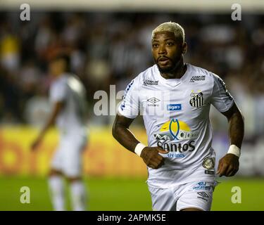 Santos, Brasilien. Januar 2020. Marinho do Santos während des Spiels zwischen Santos x Red Bull Bragantino in Vila Belmiro in Santos. Das Spiel gilt für die 1. Runde der Paulista 2020-Meisterschaft. Kredit: Richard Callis/FotoArena/Alamy Live News Stockfoto