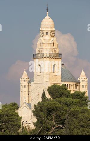 Kirchturm Der Dormitionskirche in Ostjerusalem Stockfoto