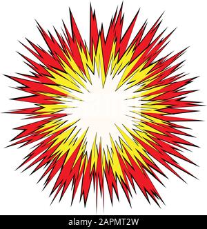 Cartoon blitzschnelle Explosion Pop Art Comic-Stil Hintergrund. Vektorgrafiken. Stock Vektor