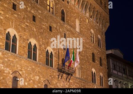 Palazzo Vecchio (Detail), Florenz, Italien. Stockfoto