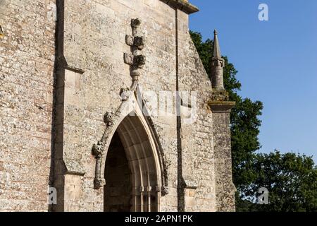 Guehenno, Frankreich. Der Kalvarienberg von Guehenno, dating von 1550, einer der sieben großen calvaries (enclos paroissial) Bretagne (Bretagne) Stockfoto