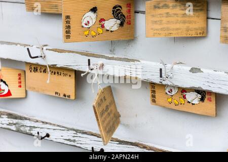 Futtsu, Japan. Das Gelände und der Park der Tokioter Bucht Kannon (Tokyo Wan Kannon), eine 56 m hohe Statue, die Guanyin, die buddhistische Gottheit der Barmherzigkeit, darstellt Stockfoto