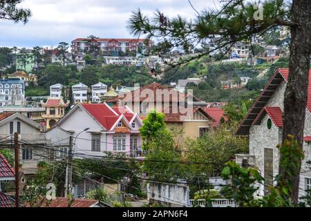 Dalat, Vietnam - 26. Oktober 2019. Luftbild Dalat, Vietnam. Dalat liegt in den südzentralen Hochländern Vietnams. Stockfoto