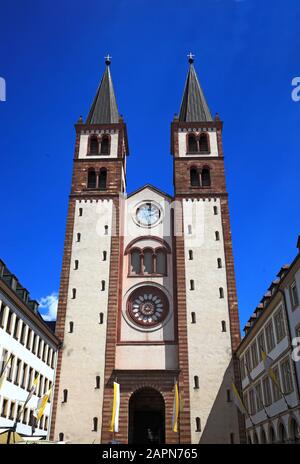 St. Kilians-Dom zu Würzburg oder Dom St. Kilian, Würzburg, Würzburg, Unterfranken, Bayern, Deutschland Stockfoto